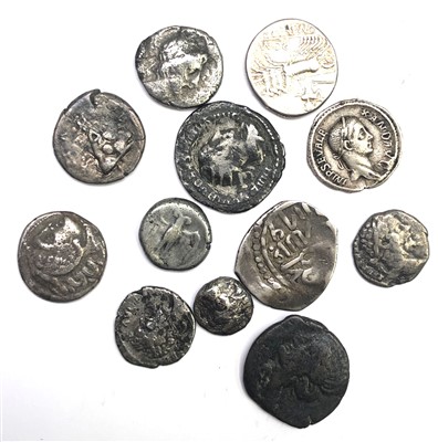 Lot 2687 - Twelve Roman and other antique coins, mostly...