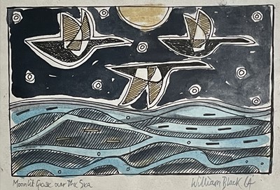 Lot 153 - William BLACK (20th Century British) Moonlit...