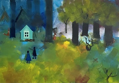 Lot 195 - Adrienne PEVERALL (XX) Foxes Watching...