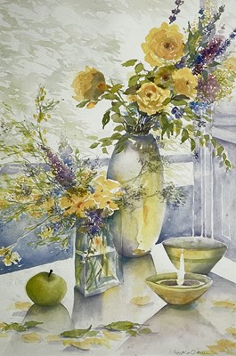 Lot 402 - Maggie O'BRIEN Golden Showers Watercolour...