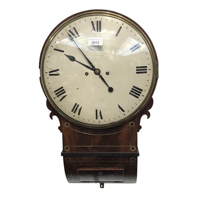 Lot 3013 - A George III mahogany and brass inlay wall...