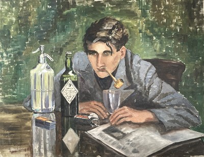 Lot 10 - Garlick BARNES (1891-1987) Long Night Oil on...