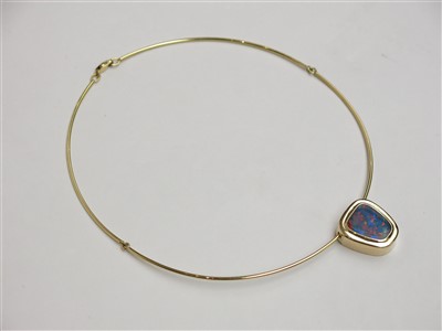 Lot 2410 - A high purity yellow gold necklace with a...