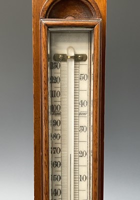 Lot 2902 - A Victorian walnut stick barometer, by J Hicks,...