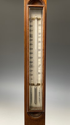 Lot 2902 - A Victorian walnut stick barometer, by J Hicks,...