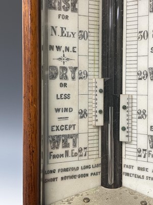 Lot 2902 - A Victorian walnut stick barometer, by J Hicks,...