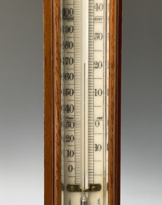 Lot 2902 - A Victorian walnut stick barometer, by J Hicks,...