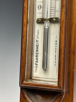 Lot 2902 - A Victorian walnut stick barometer, by J Hicks,...