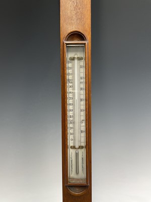 Lot 2902 - A Victorian walnut stick barometer, by J Hicks,...