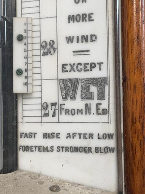 Lot 2902 - A Victorian walnut stick barometer, by J Hicks,...