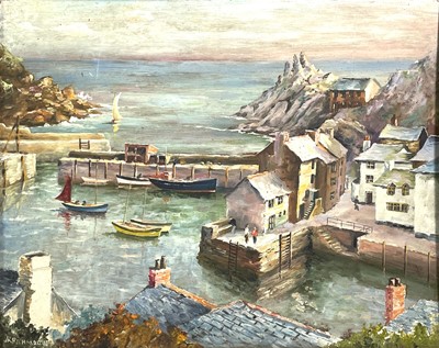Lot 407 - James R. RICHARDSON (XX) Polperro Oil on board...