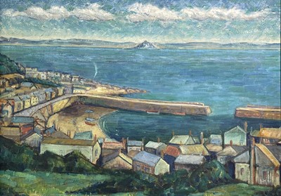 Lot 388 - Newlyn School A View of Mounts Bay Overlooking...