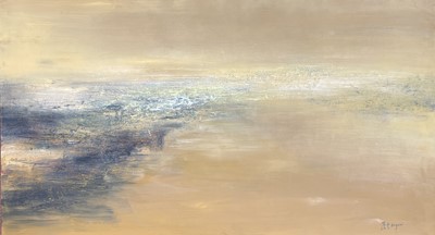 Lot 1093 - Bó YÚN 薄云 (1948) Abstract Landscape Oil on...