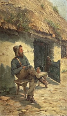 Lot 275 - Granville ELIOT (XIX-XX) The Resting Fisherman...