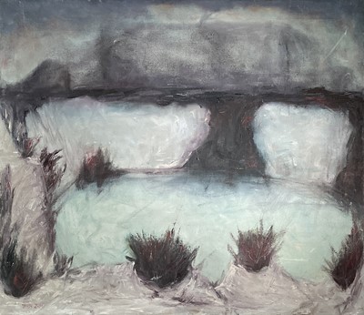 Lot 276 - Julian DYSON (1936-2003) Marshland Oil on...