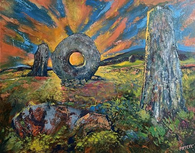 Lot 401 - Robert MERCER Men-an-Tol, Morvah Mixed media...