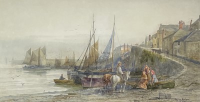 Lot 273 - Carl VERNON Newlyn Harbour Watercolour Signed,...