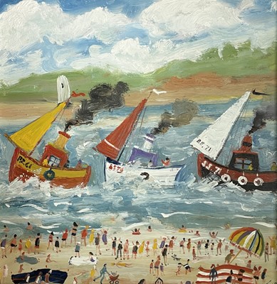 Lot 300 - Simeon STAFFORD (1956) Fishing Fleet - St Ives...