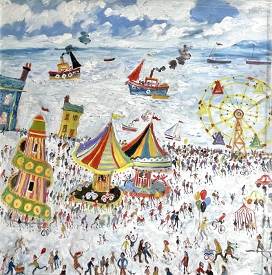 Lot 61 - Simeon STAFFORD (1956) Penzance Fair Oil on...