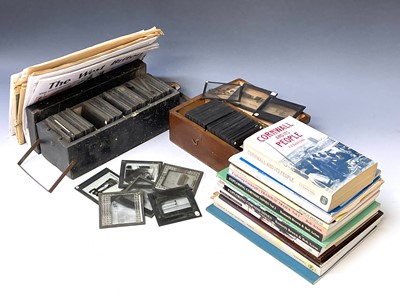 Lot 937 - Local Camborne Interest. Glass photographic...