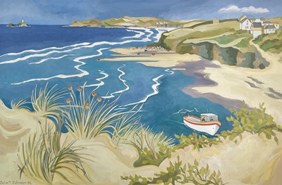 Lot 289 - Colin Trevor JOHNSON (1942) Gwithian Beach Oil...