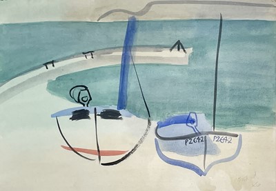 Lot 225 - Charles HOWARD (1922) Fishing Boats at Sennen...
