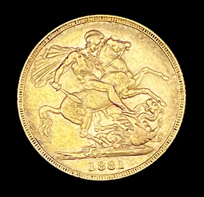 Lot 22 - Great Britain Gold Sovereign 1881 George &...