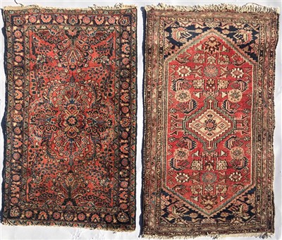 Lot 3102 - Two North West Persian rugs,104 x 75cm and 129...