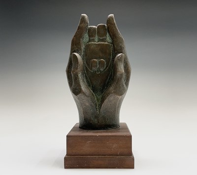 Lot 1048 - Alec WILES (1924) Hands Cold cast bronze...
