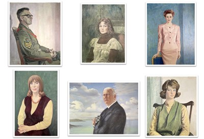 Lot 1015 - Alec WILES (1924) Six portraits in 0ils They...