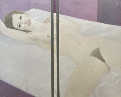 Lot 1029 - Alec WILES (1924) Reclining Nude Oil on board...