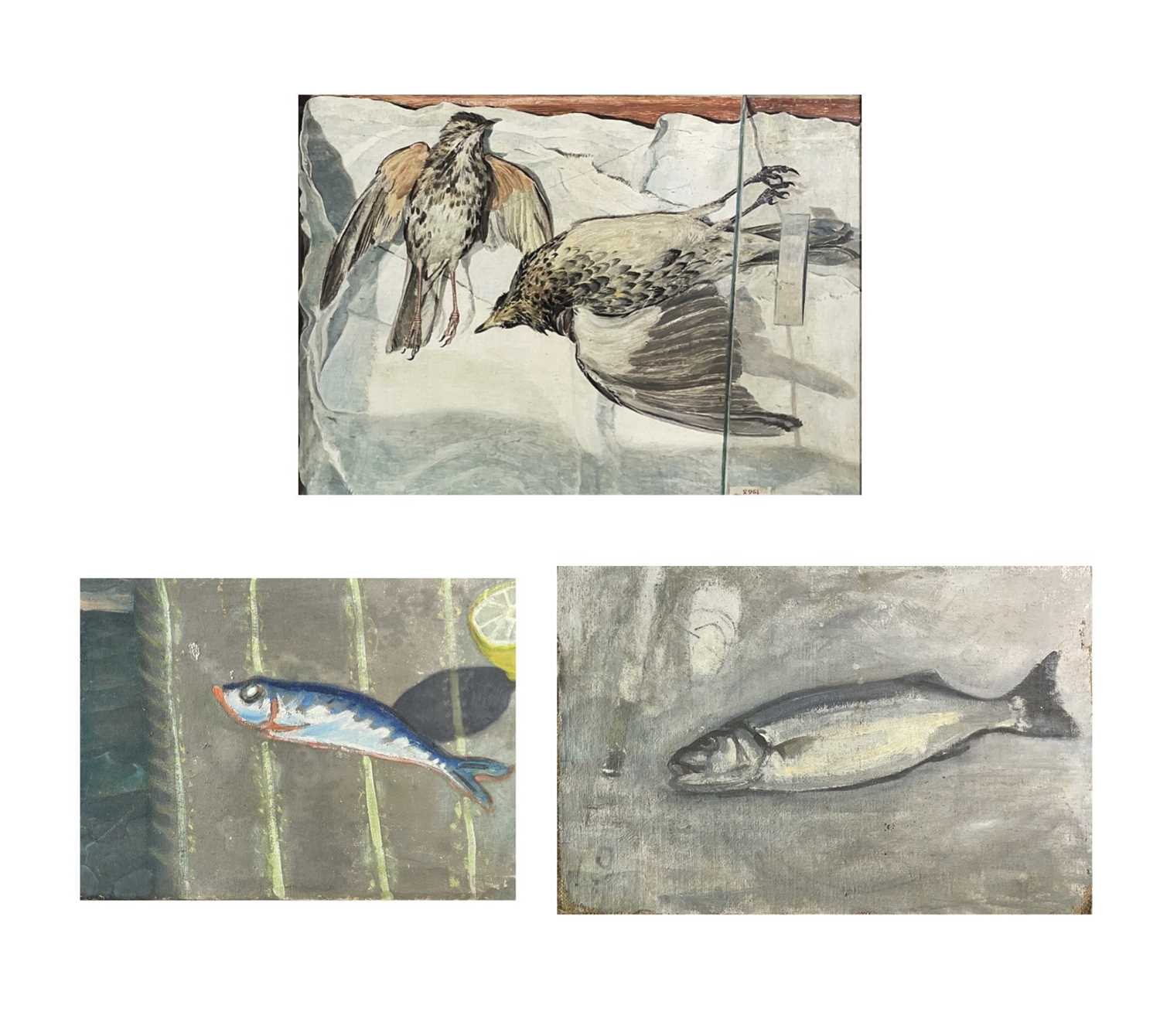 Lot 1030 - Alec WILES (1924) Bass Oil on canvas laid down...