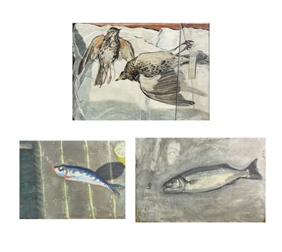 Lot 1030 - Alec WILES (1924) Bass Oil on canvas laid down...