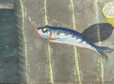 Lot 1030 - Alec WILES (1924) Bass Oil on canvas laid down...