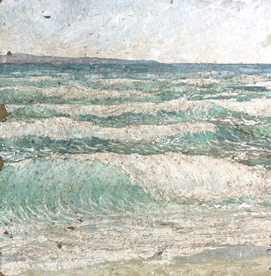 Lot 1031 - Alec WILES (1924) Waves Oil on board Signed 40....