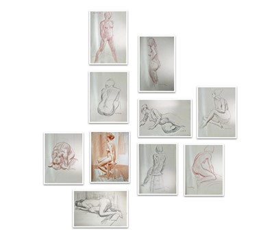 Lot 1043 - Alec WILES (1924) Nude drawings A collection...