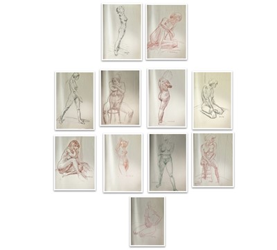 Lot 1044 - Alec WILES (1924) Nude drawings A collection...