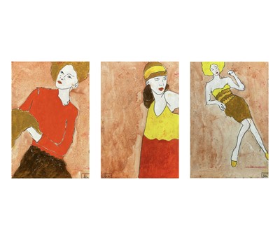 Lot 347 - Benjamin CARRIVICK (1980) Three figure studies...