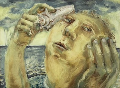 Lot 318 - Nicola BEALING (1963) The Pink Shell Oil on...