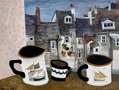 Lot 1 - Brenda KING (1934-2011) Two Cats at Porthmeor...