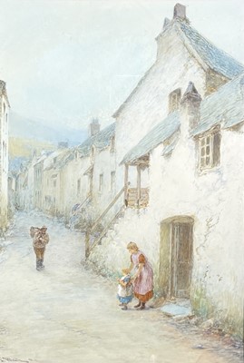 Lot 356 - John WHITE(1851-1933) Home From Sea, Polperro...