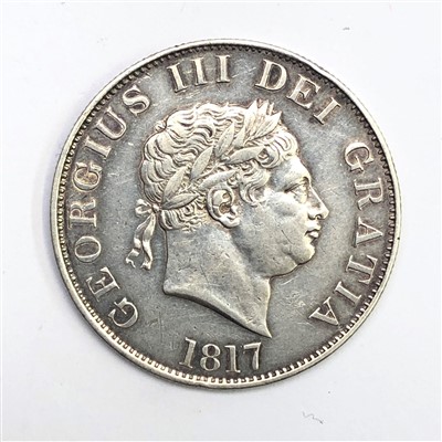 Lot 2667 - A George lll small head, 1817 half crown,...