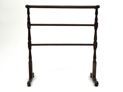 Lot 3200 - A Victorian mahogany towel rail, height 77cm,...