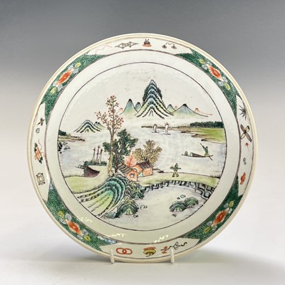 Lot 39 - A Chinese famille verte porcelain dish,...