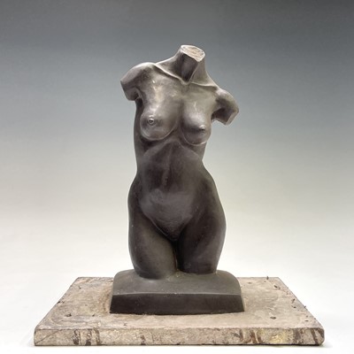 Lot 1056 - Alec WILES (1924) Female Torso Bronze resin...