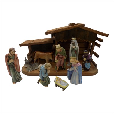 Lot 1334 - A collection of ten Goebel nativity figures,...