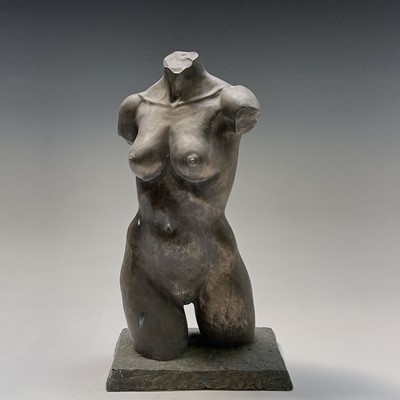Lot 1057 - Alec WILES (1924) Female Torso Bronzed resin...