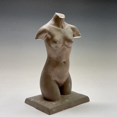 Lot 1058 - Alec WILES (1924) Female Torso Bronzed resin...