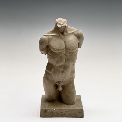 Lot 1064 - Alec WILES (1924) Males Torso Resin sculpture...