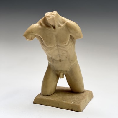 Lot 1066 - Alec WILES (1924) Males Torso Gypsum cast...